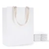 White Gift Bags 8x4.25x10 Medium Paper Gift Bag with Handles