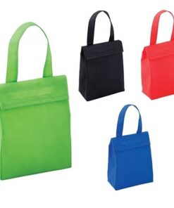 Low Price Non Woven Velcro-tape Insulated Cooler Bag Thermal Food Tote Bag