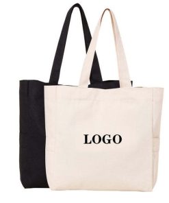 Wholesale High Quality Solid Canvas Tote Bags Custom Printed Logo Stylish Reusable Shopping Bags Extra Large Travel Outdoor Use