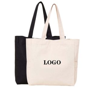 Wholesale High Quality Solid Canvas Tote Bags Custom Printed Logo Stylish Reusable Shopping Bags Extra Large Travel Outdoor Use