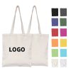 Custom Thin Thick Black Reusable Cotton Blank Sublimation Full Color Printed Folding Zipper Shopping Canvas Tote Bags Gift