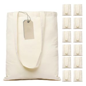 Wholesale Custom Eco-friendly Large Capacity Cotton Canvas Tote Bag Reusable Supermarket Grocery Shopping Bag Dot Pattern Handle