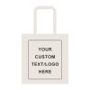 Wholesale Custom Logo Dot Pattern Rope Handle Various Size Reusable Eco-Friendly Durable Organic Cotton Canvas Tote Shopping Bag