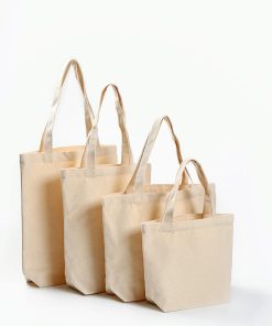 Custom 10oz Printed Eco Friendly Reusable Plain Organic Design Beige Black Cotton Canvas Cloth Bag Tote Shopping Bag With Logo