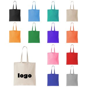 Wholesale Plain Blank Cotton Shoulder Bags Recycled 8 Oz Cotton Canvas Tote Bag Reusable Natural Grocery Shopping Bag for Women