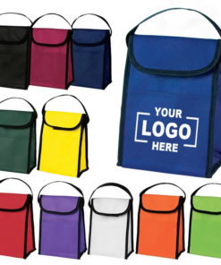 Custom Logo Reusable Non Woven Thermal Insulation Cooler Lunch Tote Food Storage Portable Picnic Grocery Packaging Carrier
