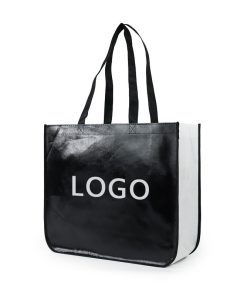 Customized New Style Tote Woven Shopping Bags Corner Non-Woven Laminated Reusable Feature Logo Printing PP Packaging