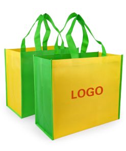 Custom Logo Printed Large PP Shopping Tote Bag Eco-friendly Foldable Reusable Non-Woven for Supermarket Packaging Gift Promotion