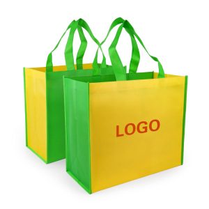 Custom Logo Printed Large PP Shopping Tote Bag Eco-friendly Foldable Reusable Non-Woven for Supermarket Packaging Gift Promotion