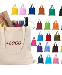 OEM&ODM Custom Printed Recycle Plain Organic Cotton Canvas Tote Bag Large Reusable Canvas Cotton Shopping Bag With Logo