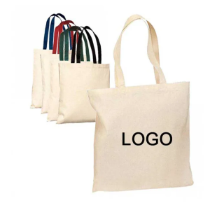 Wholesale Plain Cotton Shopper Bag Blank Custom Printed Logo Standard Size Shopping Eco Tote 5oz 8oz 10oz Cotton Canvas Bags