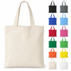 Canvas Shoulder Bag Custom Logo Printed Cotton Tote Bag Reusable Shopping Handbags Large Capacity Beach Bags for Daily Use