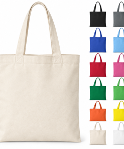 Canvas Shoulder Bag Custom Logo Printed Cotton Tote Bag Reusable Shopping Handbags Large Capacity Beach Bags for Daily Use