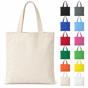Canvas Shoulder Bag Custom Logo Printed Cotton Tote Bag Reusable Shopping Handbags Large Capacity Beach Bags for Daily Use