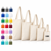 Natural Cotton Canvas Tote Bag Custom Logo Reusable Shopping Bags Eco Friendly Promotional Gift Bags for Retail and Events