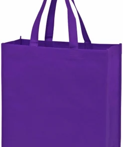 13 x 5 x 13 + 5 Purple Non Woven Grocery Tote Bag