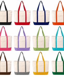 Wholesale Eco Friendly Canvas Tote Bag with Solid Color Open Top Small Pocket Reinforced Handle Support Customizable Size & Logo