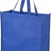 13 x 5 x 13 + 5 Royal Blue Non Woven Grocery Tote Bag