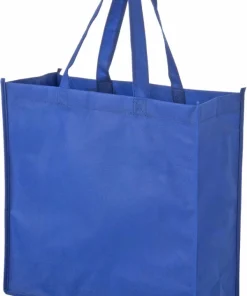 13 x 5 x 13 + 5 Royal Blue Non Woven Grocery Tote Bag