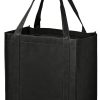 Non-Woven Grocery Tote Bags with Poly Board Insert 12"W x 13"H x 8"G