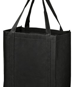Non-Woven Grocery Tote Bags with Poly Board Insert 12"W x 13"H x 8"G
