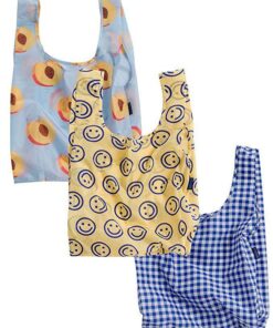 Folding Vest Bag Color Printed Nylon Polyester Advertisement Reusable Supermarket Light Weight Grocery Shopping Tote Folding Bag