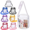 Wholesale Transparent Crossbody Bags with Custom Brand Fashion Handbags Clear Fanny Pack PVC Shoulder Bag Purses Phone Bag
