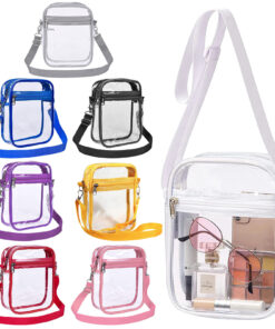 Wholesale Transparent Crossbody Bags with Custom Brand Fashion Handbags Clear Fanny Pack PVC Shoulder Bag Purses Phone Bag