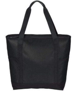 Polyester Canvas On-The-Go Tote Bag with Zippered Top