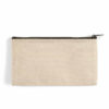 Rectangular Jute / Canvas Pouch with Zipper Closure