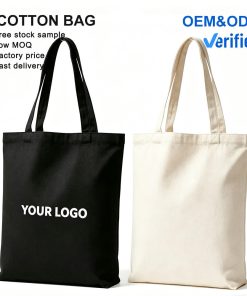 Wholesale Custom Durable Eco-Friendly Personalized Logo High Quality Black 100% Cotton Shoulder Bags