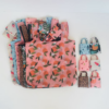 Reusable Eco Friendly Folding Portable Grocery Bags Polyester Foldable Tote Shopping Bag with Pretty Pattern for Daily Use