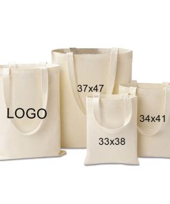 Personalized Natural Recycled Cotton Bag Blank Canvas Shopping Handbag Tote Bag With Custom Printed Logo