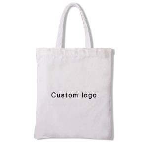 High Quality Custom Printed Cloth Cotton Canvas Tote Bags Reusable Beach & Grocery Shopping with Logo Pockets Wholesale Handled