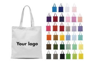 Custom Printed Logo Reusable Canvas Tote Bags Shoulder Strap Extra Large Handheld Shopping Bags for Gift Daily Use Outdoor