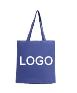 Wholesale Eco Friendly Shopping Grocery Hand Shoulder Blue Work Reusable Personalized logo Cotton Canvas Tote Bag with logo