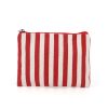 Large Eco-Friendly Custom Colorful Striped Canvas Cosmetic Bag Travel Daily Toiletry Pouch Makeup Storage Bag with Logo