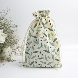 Low Moq Wholesale Logo Soft-touch Recyclable Canvas Bags Daily Usage Drawstring Bag