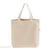 Canvas shoulder bag with bottom gusset