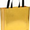 2026 Fashion Customized Gold Metal Laminated Non Woven Grocery Tote Bag