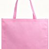 Cheap Recyclable Pink PP Non Woven Bag With White Logo Printed Promotion Tote Bag