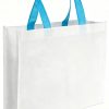 Custom Eco Friendly Reusable Laminated Medium White Non Woven Shopping Bag for Clothing Business Store