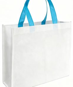 Custom Eco Friendly Reusable Laminated Medium White Non Woven Shopping Bag for Clothing Business Store