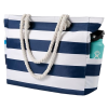 Custom Large Portable Beach Tote Bag for Women Waterproof Sand-proof with Zipper for Beach Day Outings