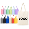 Wholesale OEM Custom Your Own Logo 100% Organic Canvas Cotton Tote Bag Blank Plain Shopper Bags for Supermarket Shopping