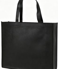Heavy Duty PP Lamination Custom Logo Full Printing Shopping Eco-Friendly Black Non Woven Tote Bag