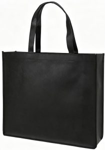 Heavy Duty PP Lamination Custom Logo Full Printing Shopping Eco-Friendly Black Non Woven Tote Bag