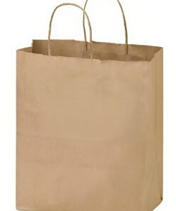 Wholesale Natural Kraft Twisted Paper Handle Shopper Bags in Bulk