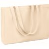 Recycled canvas bag with bottom gusset for shopping