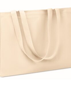 Recycled canvas bag with bottom gusset for shopping